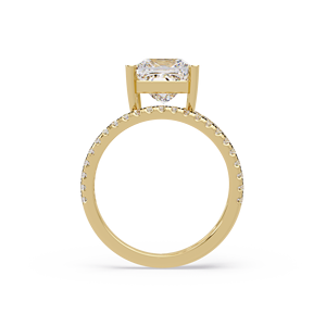 Custom 1CT 2CT 3CT IGI Certified <b>Open</b> wrap Princess Solitaire Lab Grown Diamond for Women 14K 18K Pure Gold Wedding <b>Rings</b> - Product Image 3