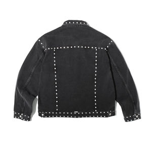 Custom Made <b>Men's</b> <b>Long</b> Stretch Denim <b>Jacket</b> <b>Men</b> Jean <b>Jacket</b> Cotton Winter Plain Rhinestone Denim <b>Jacket</b> for <b>Men</b> Plus Size - Product Image 2