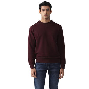 Sweat-shirt à capuche personnalisé de haute qualité en gros, 100 % coton molletonné, anti-boulochage, design uni, col rond unisexe - Product Image 1
