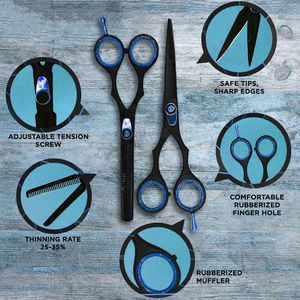 Tijeras de Peluquería Profesionales de Acero Inoxidable Japonés de Alta Calidad, con Filo de Cuchilla Afilada, Herramienta de Belleza Plegable - Product Image 5