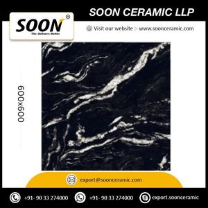 Best Selling Digital Printed Marrows Jet 600x600 Matte Porcelain Floor Tiles Rustic Design Non-Slip Acid-Resistant Antibacterial - Product Image 4