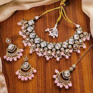 ชุดเครื่องประดับชุบทองหรูหราและสง่างาม10581361LPI สร้อยคอด้วยหินคริสตัลและลูกปัด - Product Image 1