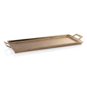 Bandeja Rectangular Metálica para Servir con Asas, Acabado Pulido, Color Sólido, Uso Residencial, para Servir Té, Café y Bocadillos - Product Image 2