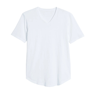 Custom Logo <b>White</b> V Neck T Shirt Men 100% Cotton Blank Slim Fit T-shirt Plain Short Sleeve Undershirt Wholesale Male <b>Tee</b> Shirt - Product Image 5