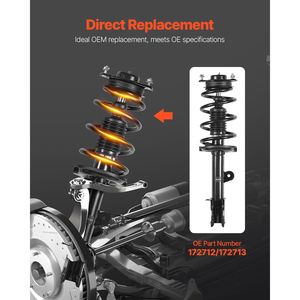 2 Pezzi Ammortizzatori Anteriori con Molla Elicoidale Compatibili per Kia Sorento 2011-2013 Sistema di Sospensione Tuning - Product Image 3