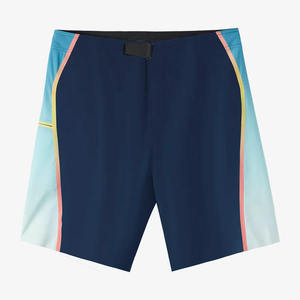 Shorts de bain pour hommes à séchage rapide, imprimés, avec cordon de serrage à la taille, poches, motif palmier orange et blanc, en polyester, pour la plage - Product Image 6