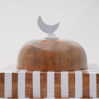 Boîte à dessert carrée en bois faite à la main et personnalisée pour la mosquée, centre de table, décoration de fête de l'Aïd, vente chaude