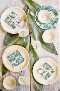 New Durable Disposable Eco-Friendly <b>Plates</b> 8 Inches Round Shapes Heavy Meals Fast Food Snacks Biodegradable Dinnerware <b>Plates</b> - Product Image 1