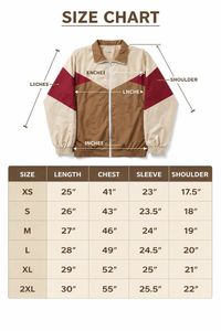 Chaqueta Deportiva con Cierre Frontal en Bloques de Color Beige, Camel y Caoba, Cortavientos Retro Unisex con Paneles en Chevron |   Marca Privada OEM/ODM - Product Image 5