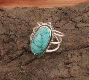 Anillo de Plata de Ley 925 con Incrustaciones de Turquesa Natural en Forma de Árbol de la Vida, Anillo de Banda Multicapa, Joyería Bohemia - Product Image 4