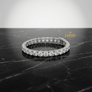 Pulsera de Eslabones con Diamantes Cultivados en Laboratorio, Oro Rosa Clásico, Plata de Ley, Joyería Fina Elegante y de Lujo, Regalo para Mujer, Boda, Fiesta - Product Image 1