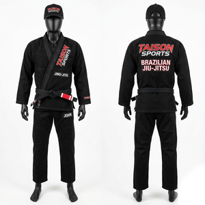 Kimono de BJJ de Algodón Premium de 450 GSM con Tejido Perla, Diseño de Paneles Reforzados en Gris, Logotipo Personalizado Bordado - Product Image 4