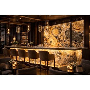 OEM Indian Autumn Translucent Flexible Stone <b>Veneer</b> Natural Surface Finish CE Certified 5+ Year Warranty Low Price Slate Block - Product Image 1