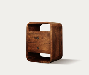 โต๊ะข้างเตียงไม้คุณภาพหรูหรา พร้อมลิ้นชัก 3 ชั้น โต๊ะวางของข้างเตียงแบบไม้ ทนทานและเชื่อถือได้มากขึ้น เหมาะสำหรับห้องเจ้าสาว - Product Image 5