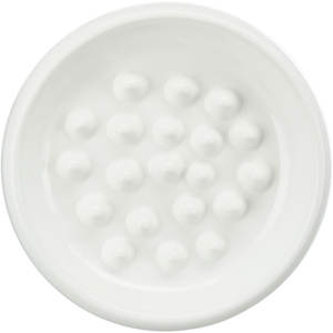 Bol à alimentation lente 0,25 L blanc pour animaux de compagnie avec design anti-glouton - Product Image 2