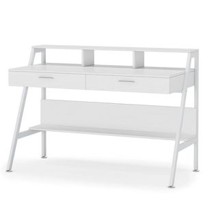 <b>Computer</b> Desk with <b>Storage</b> Shelf and Drawers Writing Desk <b>for</b> Home or Office Use - Product Image 4
