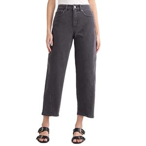 Pantalones vaqueros de talla grande para mujer, servicio OEM 2025, pantalones vaqueros informales elegantes ajustados de pierna ancha lavados personalizados - Product Image 2