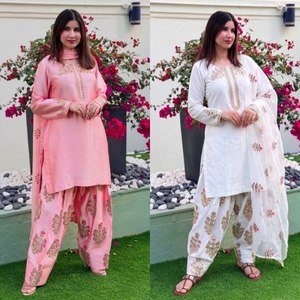 Salwar Kameez de diseñador de alta calidad con el mejor tejido, bordado pesado y lentejuelas, tallas M a XXL, para usar en Eid / Ramadán. - Product Image 6
