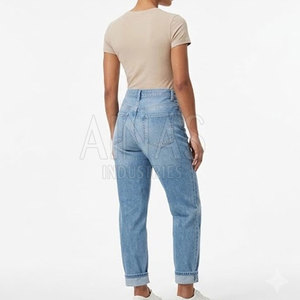 Jeans Casuales y Elegantes para Mamá, Corte Relajado, Cintura Alta, Cómodos, Transpirables y Ligeros para el Día a Día, Viajes y Moda - Product Image 4