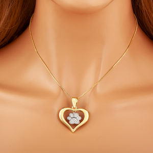 QIKU 금도금 데일리 여행용 펜던트 목걸이 (링크 체인 포함) - 나비/별/십자가/비행기/손바닥/성모 마리아 참 장식 - Product Image 3