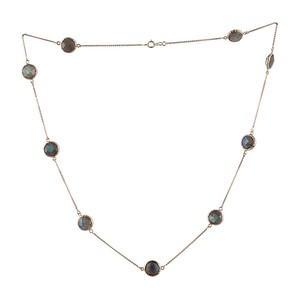 Bijoux de luxe haut de gamme en argent sterling 925 topaze bleue naturelle collier de pierres précieuses multiples bijoux cadeau en gros pour elle - Product Image 6