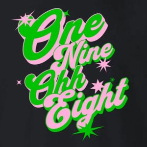 Sudadera Negra con Gráfico 'One Nine Oh Eight', Cuello Redondo, Manga Larga, Puños Acanalados, Informal, para Mujer, Estilo Urbano - Product Image 6