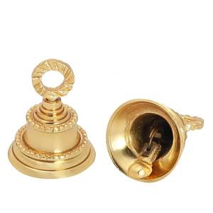 Campana de Mano de Latón Pulido Antiguo de Alta Calidad, Campana de Metal Vintage para Pooja, Campana Religiosa India para Templo, Venta al por Mayor - Product Image 5