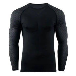 Camiseta Deportiva de Compresión para Hombre, Manga Larga, Protección contra Rozaduras para MMA y BJJ, con Tela Suave y Elástica, y Opciones de Color Personalizadas - Product Image 3