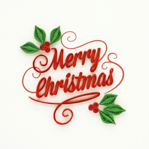 Tarjeta de quilling con diseño navideño, tarjeta de quilling con temática de Navidad, tarjeta de felicitación hecha a mano con sobre, arte en papel especial para regalos - Product Image 1