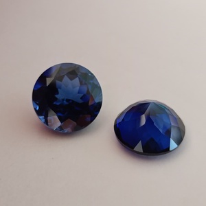 Zafiro Azul de Alta Calidad, Corte Redondo, Gema Suelta, Creado en Laboratorio, Claridad Brillante, para Joyería Fina, Venta al Por Mayor - Product Image 3