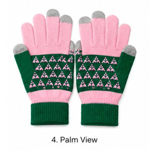 Pink Green <b>Knitted</b> Texting <b>Gloves</b> Set Women Touch Screen Winter <b>Gloves</b> Warm Fingerless Knit <b>Gloves</b> Fashion Accessories - Product Image 4