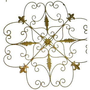 Matte Black Wrought Iron Wall Art <b>Cheap</b> Metal <b>Decorative</b> Accent for Living <b>Christmas</b> Garlands & Wreaths - Product Image 3