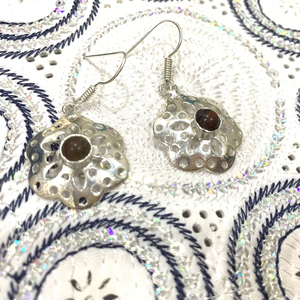 Silver <b>Earrings</b> Designer A High Quality <b>Earrings</b> for Women Silver <b>Earrings</b> <b>Red</b> Stone Natural Bohemian style Handmade Gemstone - Product Image 1