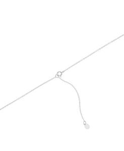 Collana con ciondolo a due file in zirconi cubici in argento Sterling o oro 14k su argento Sterling, estensore 18 "+ 2" | Macacy's - Product Image 2