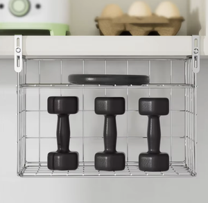 Cesta de Almacenamiento de Especias Plegable y Ajustable de Doble Capa de Acero Inoxidable para Colgar Debajo del Gabinete - Product Image 2