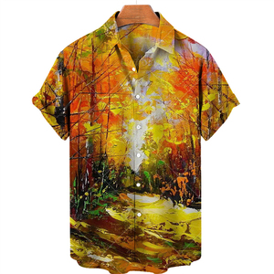 เสื้อเชิ้ตฮาวายลายกะโหลกพิมพ์ลายดิจิตอล 3 มิติ แบบลำลอง ไซส์ใหญ่พิเศษ สำหรับผู้ชาย ลายลูกปัดแบบใหม่ นำเข้าจากต่างประเทศ - Product Image 3