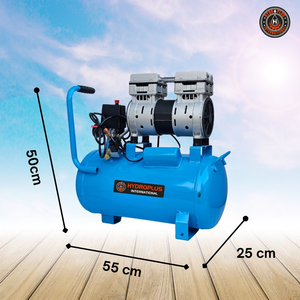 Compresseur d'air électrique portable LAXMO 220V avec réservoir sans huile de 50L, 2 pistons, alimentation CA, moteur industriel, composant principal, silencieux - Product Image 3