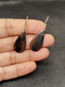 Pendientes de Perlas de Ojo de Tigre Marrón de Piedra Natural Nuevos 2026 para Mujer - Product Image 2