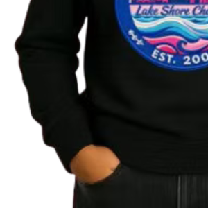 Sudadera Negra Bordada para Niñas, Sudadera Informal de Manga Larga, Ropa de Calle para el Día a Día, Prenda Cómoda para un Estilo de Vida Activo - Product Image 3