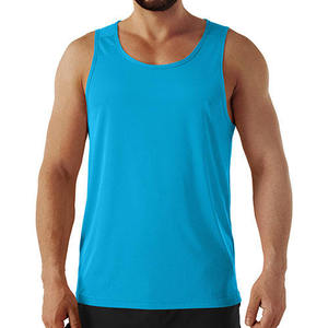 Camiseta sin mangas de algodón estampada para hombre, chaleco básico con cuello redondo, suave y transpirable, 180g, ropa deportiva informal para gimnasio y entrenamiento. - Product Image 6