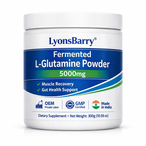 ผงกรดอะมิโนแอลกลูตามีนหมัก 5000 มก. – ช่วยฟื้นฟูกล้ามเนื้อ บำรุงสุขภาพลำไส้ รับผลิตแบบ OEM แบรนด์ส่วนตัว ผู้ผลิต GMP จากอินเดีย - Product Image 3