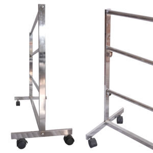 Expositor de ropa portátil premium Bros Display, plegable, resistente, de metal, con estantes escalonados, para exhibición de prendas en tiendas minoristas, OEM ODM Vietnam - Product Image 3