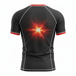 Maillot de compression à manches courtes personnalisé, sublimé, respirant, coutures durables, qualité supérieure, vêtements MMA BJJ. - Product Image 2