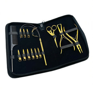 Custom Professional Hair Extension Tools Kit Premium Hair Extension Work <b>Pliers</b> <b>Set</b> Hair Weaving Extension Installation Kit - Product Image 1
