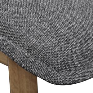 2 sillas de comedor de tela gris oscuro y madera maciza de roble - Product Image 6