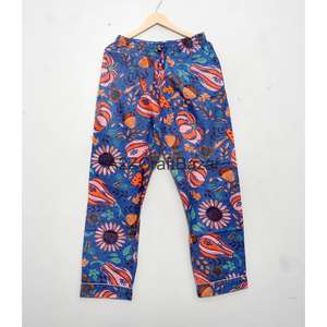 Conjunto de Pijama de 2 Piezas para Mujer, Hecho a Mano, de Lujo, Vintage, Romántico, Clásico, Floral, Otoñal, 100% Algodón, Suave, Liso, Transpirable y de Secado Rápido - Product Image 2