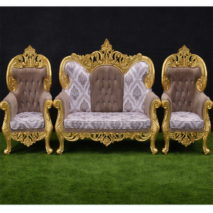 Último modelo de sofá de diseño para bodas estilo Bollywood, conjunto de muebles para escenario de boda musulmana, elegante conjunto de sofá de metal tallado para bodas, Australia - Product Image 1