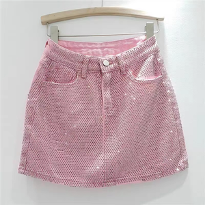 Minifalda de Mezclilla Sexy para Mujer, Diseño Nuevo, Venta al Por Mayor de Fábrica, con Ropa Interior de Seguridad - Product Image 2
