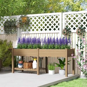 Wooden Flower <b>Shelf</b> Planter <b>Box</b> for Your Garden Shed & Storage - Product Image 6