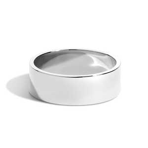 Wide Flat Gold Wedding Band 6mm Large Comfort Fit High Polish Plain Cigar <b>Stacking</b> <b>Rings</b> For Unisex Wholesale 14K 18K Solid Gold - Product Image 3